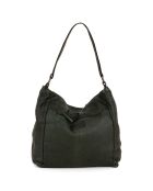 Sac porté épaule en Cuir Mombercelli vert - 30x27.5x17 cm