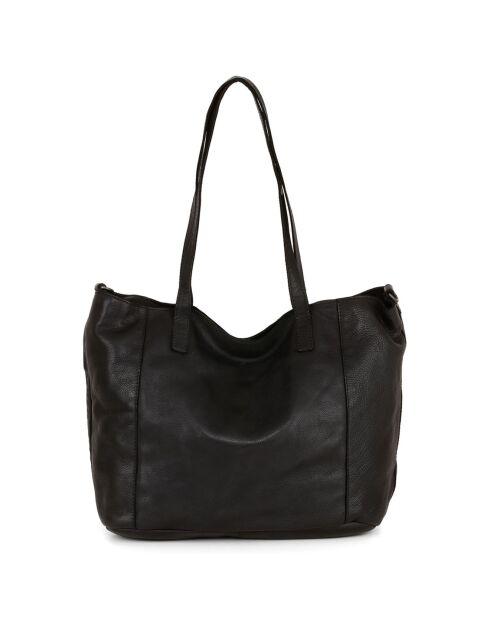 Sac porté épaule en Cuir Lizzanello noir - 29x24x15 cm