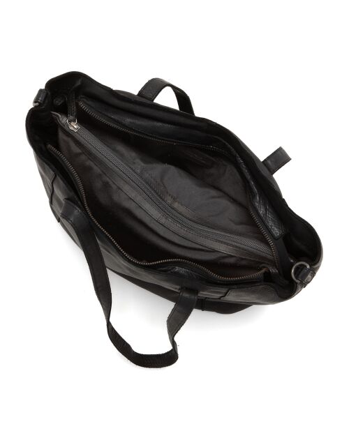 Sac porté épaule en Cuir Lizzanello noir - 29x24x15 cm