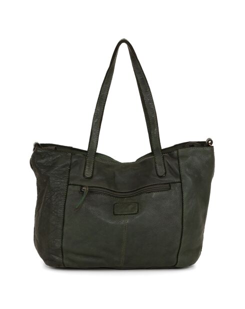 Sac porté épaule en Cuir Lizzanello vert - 29x24x15 cm