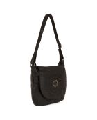 Sac bandoulière en Cuir Peveragno noir - 35x28x7 cm