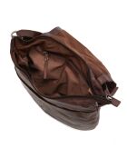 Sac bandoulière en Cuir Peveragno marron - 35x28x7 cm