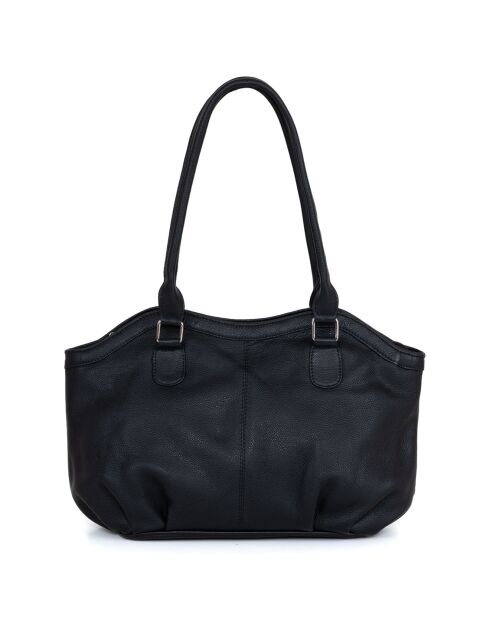 Sac porté épaule en Cuir Casorzo noir - 34x24x13 cm