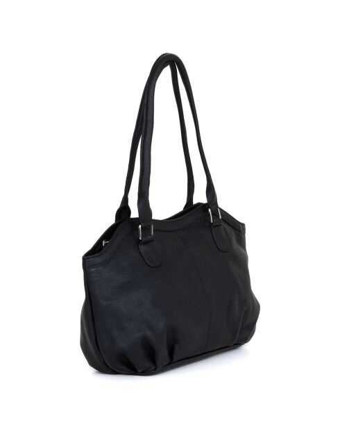 Sac porté épaule en Cuir Casorzo noir - 34x24x13 cm