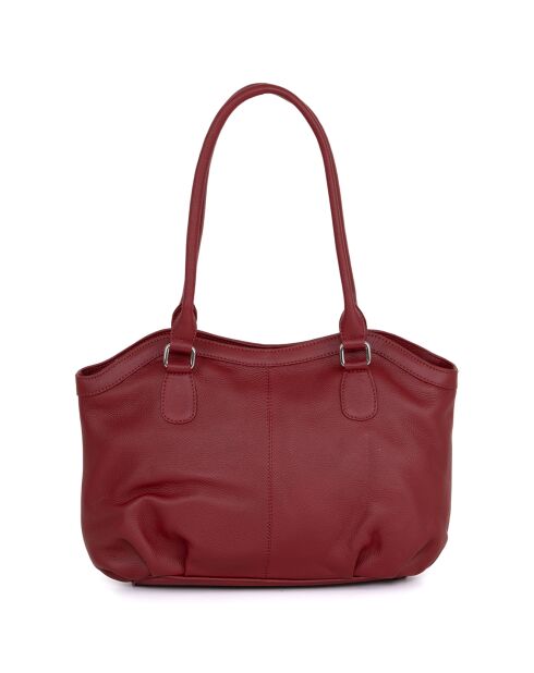 Sac porté épaule en Cuir Casorzo rouge - 34x24x13 cm