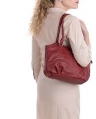 Sac porté épaule en Cuir Casorzo rouge - 34x24x13 cm