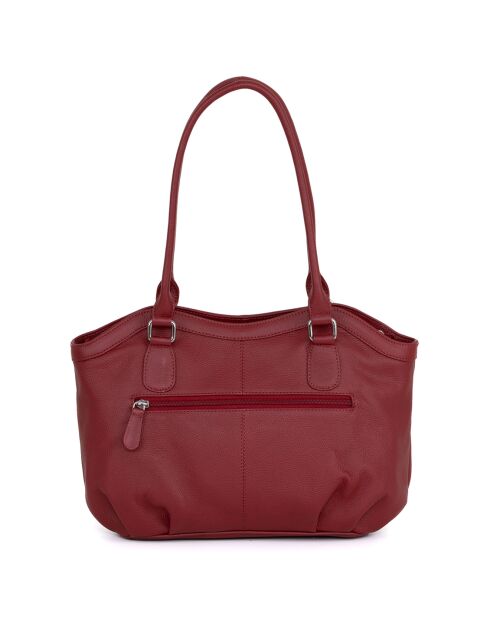 Sac porté épaule en Cuir Casorzo rouge - 34x24x13 cm