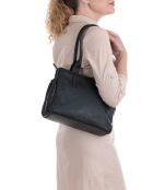 Sac porté épaule en Cuir Zagarolo noir - 31x24x11 cm