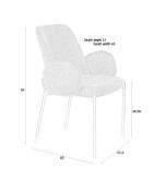 2 sillas Benoit taupe - 60x57x85 cm