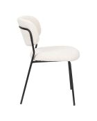 2 witte stoelen Basile Boucle - 55x49x80 cm