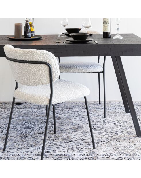 2 sillas Basile Boucle blancas - 55x49x80 cm