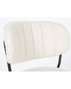 2 witte stoelen Basile Boucle - 55x49x80 cm