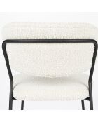 2 witte stoelen Basile Boucle - 55x49x80 cm