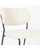 2 witte stoelen Basile Boucle - 55x49x80 cm