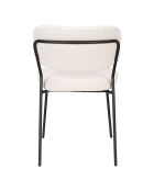 2 witte stoelen Basile Boucle - 55x49x80 cm