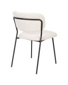 2 witte stoelen Basile Boucle - 55x49x80 cm