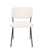 2 witte stoelen Basile Boucle - 55x49x80 cm