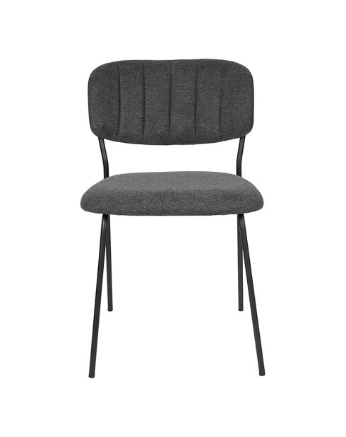 2 sillas Basile gris oscuro - 56x49x78 cm