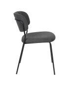2 sillas Basile gris oscuro - 56x49x78 cm