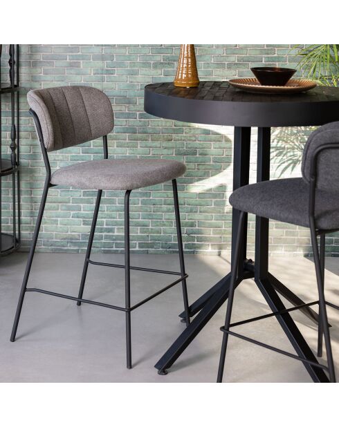 2 taburetes Basile grises - 54x48x89 cm
