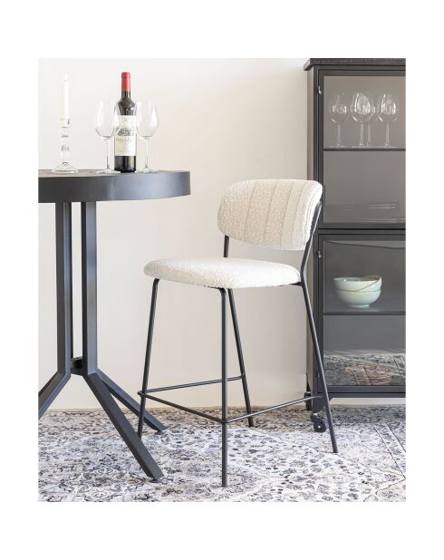 2 taburetes Basile blancos - 54x48x89 cm