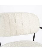 2 witte Basile bouclette fauteuils - 56x60,5x78 cm