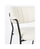 2 witte Basile bouclette fauteuils - 56x60,5x78 cm
