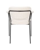 2 witte Basile bouclette fauteuils - 56x60,5x78 cm