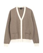 Cardigan 100% Cachemire Golfeur roché chiné