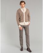 Cardigan 100% Cachemire Golfeur roché chiné