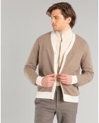 Cardigan 100% Cachemire Golfeur roché chiné