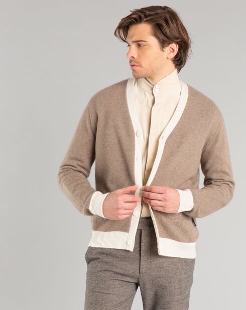 Cardigan 100% Cachemire Golfeur roché chiné