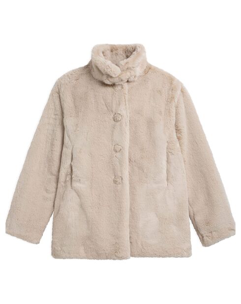 Veste Darcilia en fausse fourrure beige