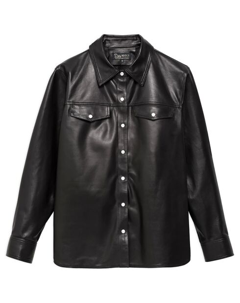 Chemise en Cuir western noire