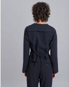 Chemise en Laine mélangée fines rayures bleue