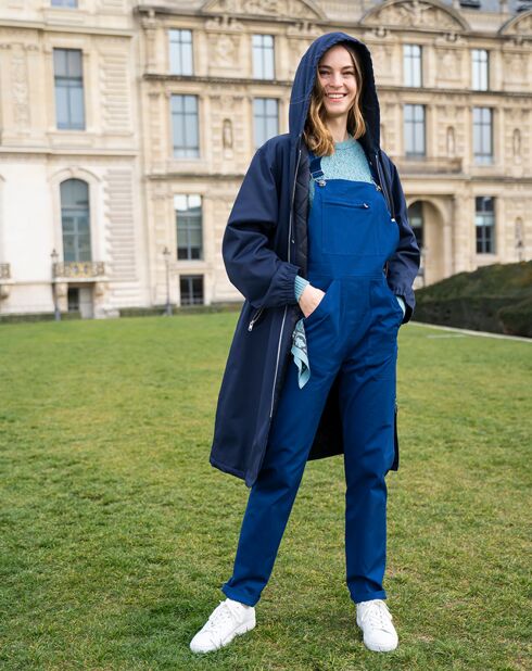 Parka entièrement matelassée avec doublure en satin nuit