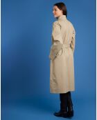 Manteau doublé en coton beige