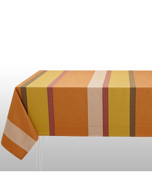 Nappe 100% Coton Vent d'Ouest jaune/orange