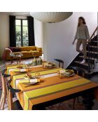 Nappe 100% Coton Vent d'Ouest jaune/orange