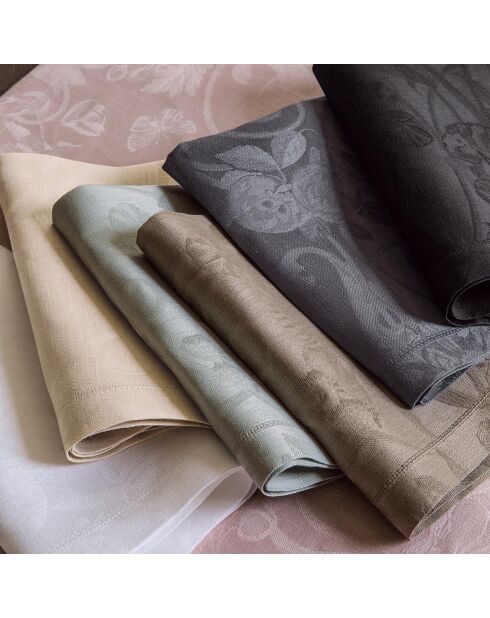 Nappe 100% Lin Tivoli gris/bleu