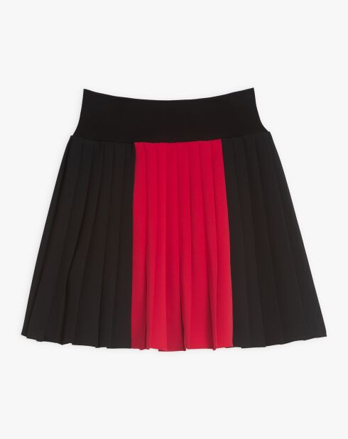 Jupe mini plissée rouge