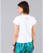 T-Shirt Brando en jersey de coton artiste Claire Nicolet blanc