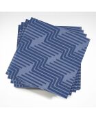 Serviettes en Papier Nature Urbaine bleues - 40x40 cm