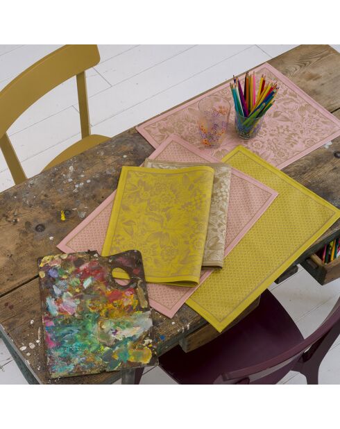 4 Sets de Table Osmose Tressage roses - 50x36 cm