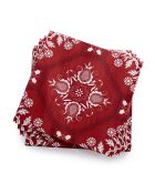 Serviettes en Papier Hacienda  rouge/rose - 40x40 cm