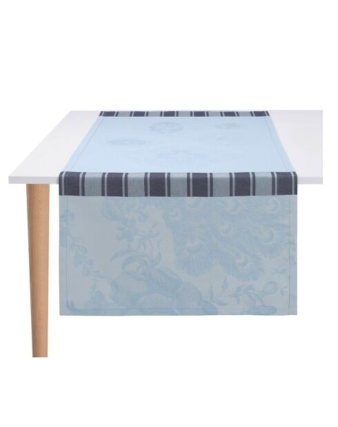 Chemin de Table À La Française bleu - 55x200 cm