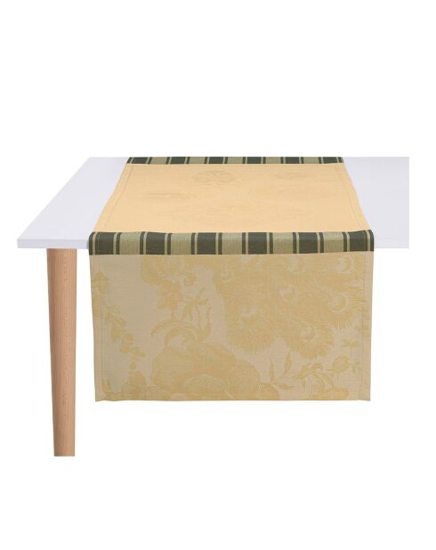 Chemin de Table À La Française jaune/beige - 55x200 cm