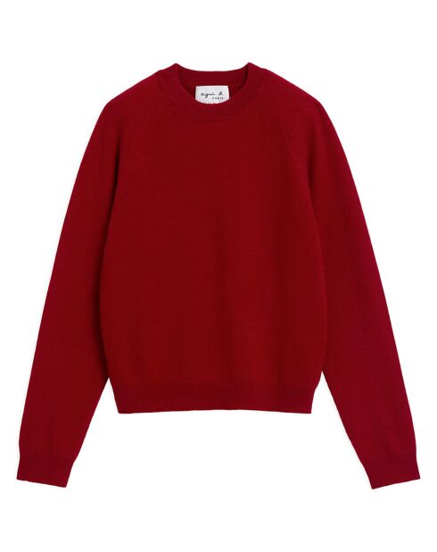 Pull 100% Cachemire Neige rouge