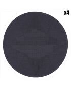 4 tovagliette Blue Star Club in cotone e lino - R38 cm