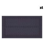 4 Sets de Table en Coton & Lin Club Satin bleus - 50x30 cm